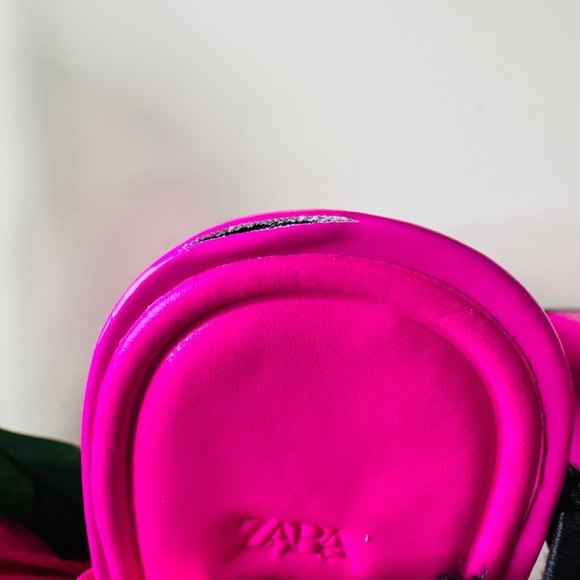 ZARA NEON PINK STRAPPY CHUNKY PLATFORM HEEL SANDALS SIZE 37 - Picture 3 of 4
